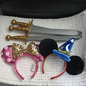 Mickey Mouse Wizard and Minnie Mouse Bow Headbands